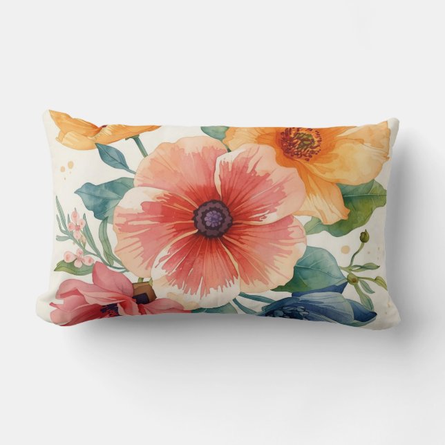 Sunny Sunflowers  Lumbar Cushion (Front)