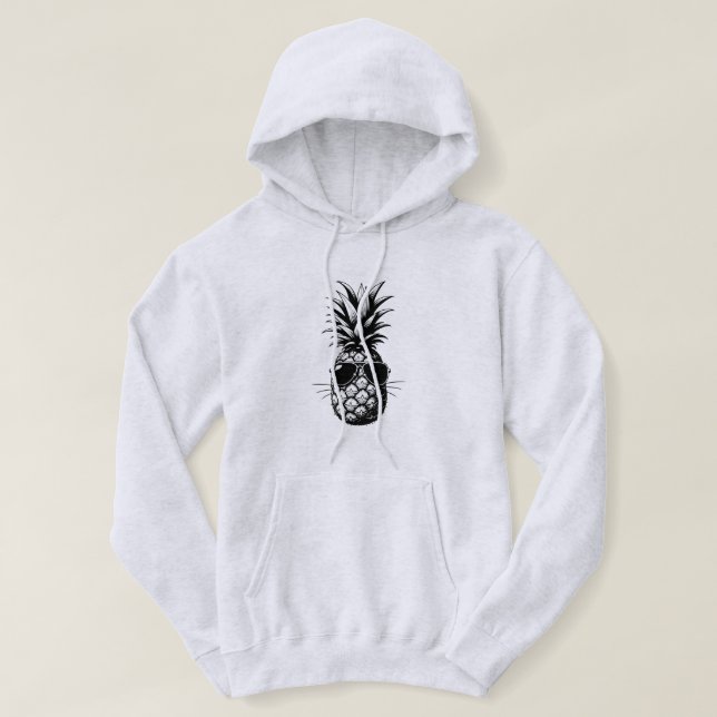 Sunny Surprise Black and White Hoodie (Design Front)