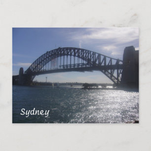 sunny sydney bridge postcard