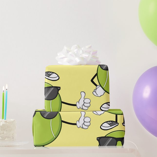 Sunny Tennis Ball Wrapping Paper (Creator Uploaded)