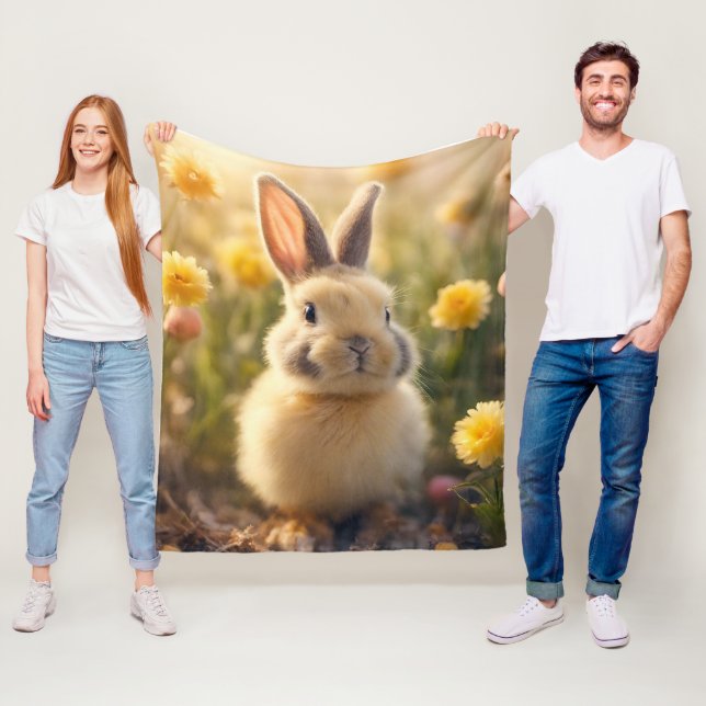 Sunny The Bunny Fleece Blanket (In Situ)