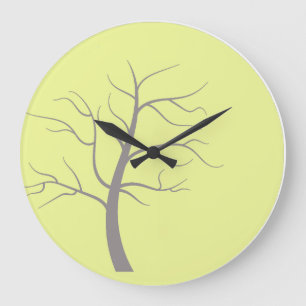 Sunny Tree Minimalist Round Wall Clock