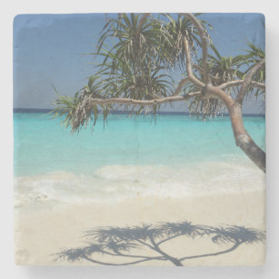 Sunny Tropical Beach Ocean Paradise Stone Coaster