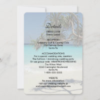 Sunny Tropical Beach Ocean Paradise Wedding Detail