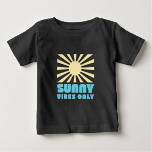 Sunny Vibes Only – Bold Retro Sunshine Graphic Baby T-Shirt