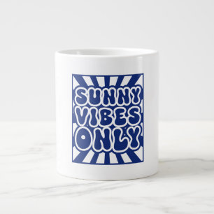 Sunny Vibes Only – Vintage Groovy Energy Large Coffee Mug