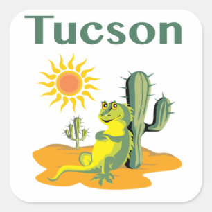 Sunny Vibes Tucson Square Sticker