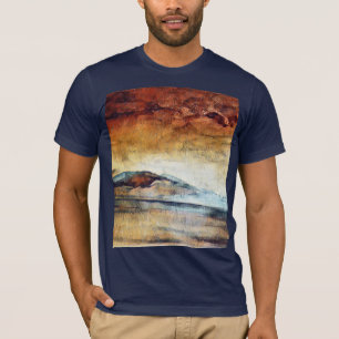 Sunny Watercolor Mountains Landscape T-Shirt