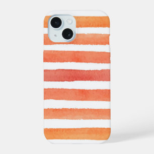 Sunny Watercolor Stripe Pattern iPhone 15 Case