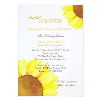 sunflower bridal shower invitations