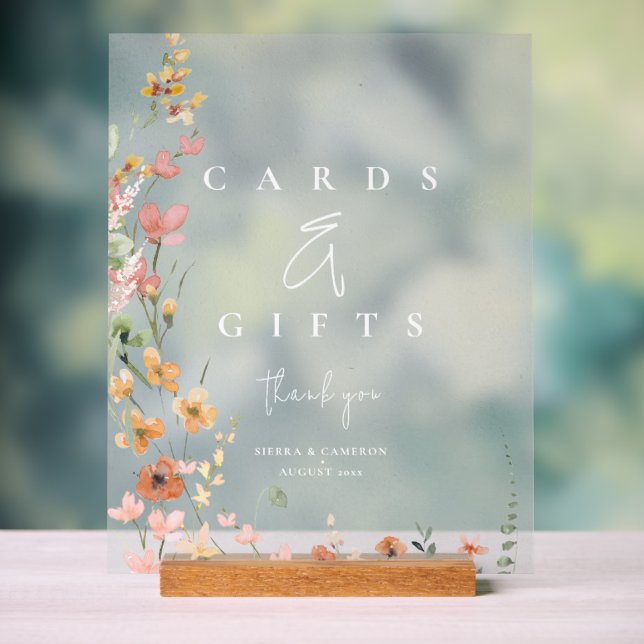 Sunny Wildflower Cards and Gifts Apricot ID1023 Acrylic Sign (Neutral)