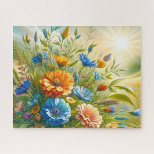 Sunny Wildflower Meadows Jigsaw Puzzle