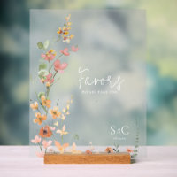 Sunny Wildflower Wedding Favours Gradient ID1023
