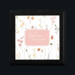 Sunny Wildflower Wedding Pink ID1023 Gift Box<br><div class="desc">This chic wedding suite with it's warm sunny colour palette, handwritten script font and delicate wildflower arrangements has a timeless and sophisticated look that will impress your guests and help make your special day unforgettable. This gift box for any of the bride's wedding party members, is shown here on white...</div>