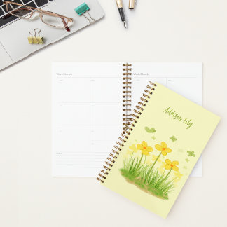 Sunny Wildflowers & Butterflies Hardcover Planner
