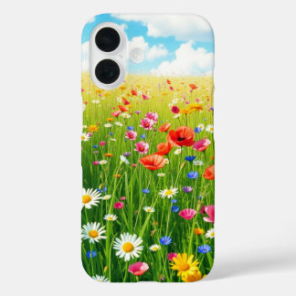 Sunny Wildflowers iPhone 16 Case