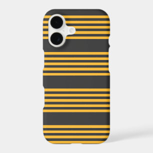 Sunny yellow and charcoal five stripe pattern