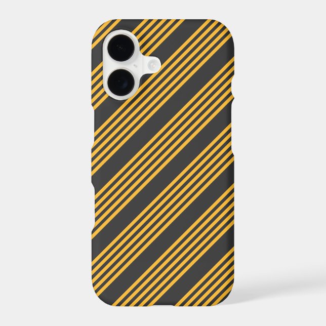 Sunny yellow and charcoal five stripe pattern (Back)