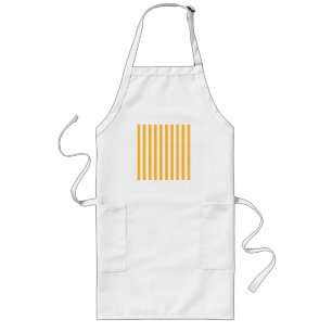 Sunny yellow and white candy stripes long apron