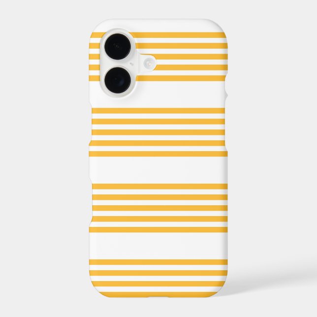 Sunny yellow and white five stripe pattern (Back)