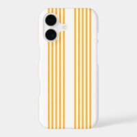 Sunny yellow and white five stripe pattern
