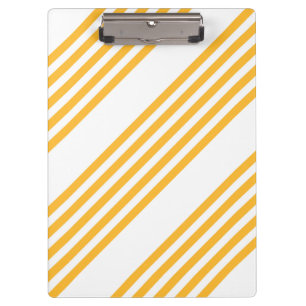 Sunny yellow and white five stripe pattern clipboard