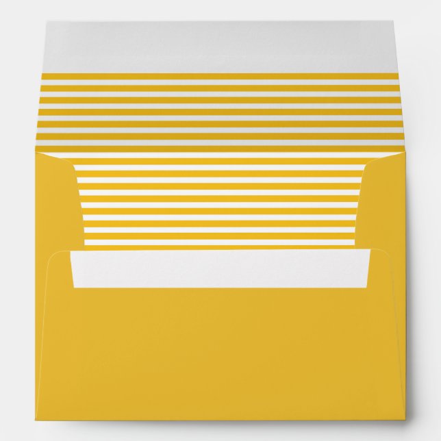 Sunny Yellow and White Striped Envelopes (Back (Bottom))