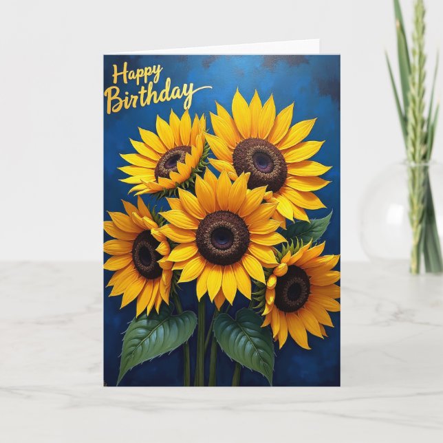 Sunny Yellow Birthday Card (Front)