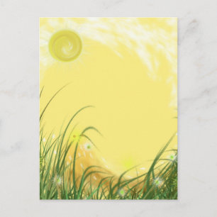 Sunny Yellow Fantasy background Postcard