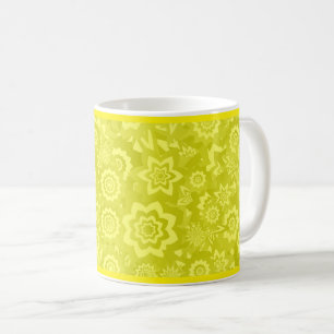 Sunny Yellow Floral Background Coffee Mug