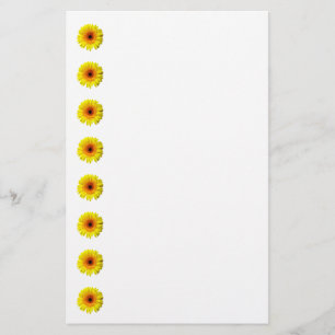 Sunny Yellow Gerbera Daisy Stationery