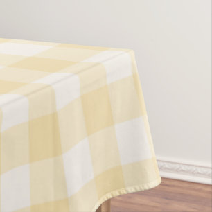 Sunny Yellow Gingham Plaid Gingham Tablecloth