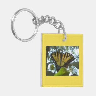 Sunny Yellow Monarch Key Ring