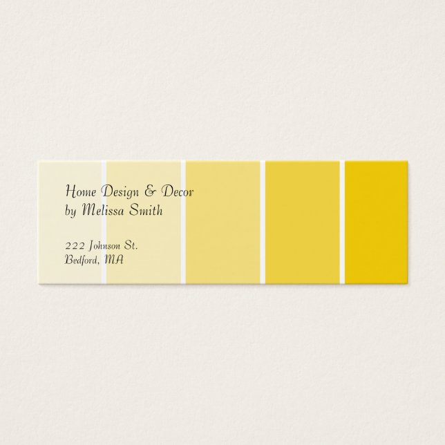 Sunny Yellow Paint Samples (Front)