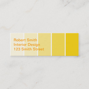 Sunny Yellow Paint Samples Mini Business Card