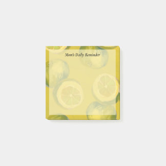Sunny Yellow Painterly Lemon Mum Reminder Post-it Notes