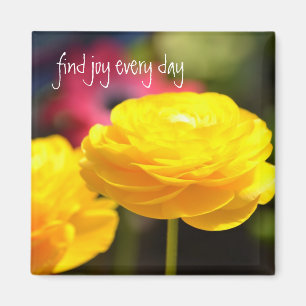 Sunny Yellow Spring Flowers Magnet