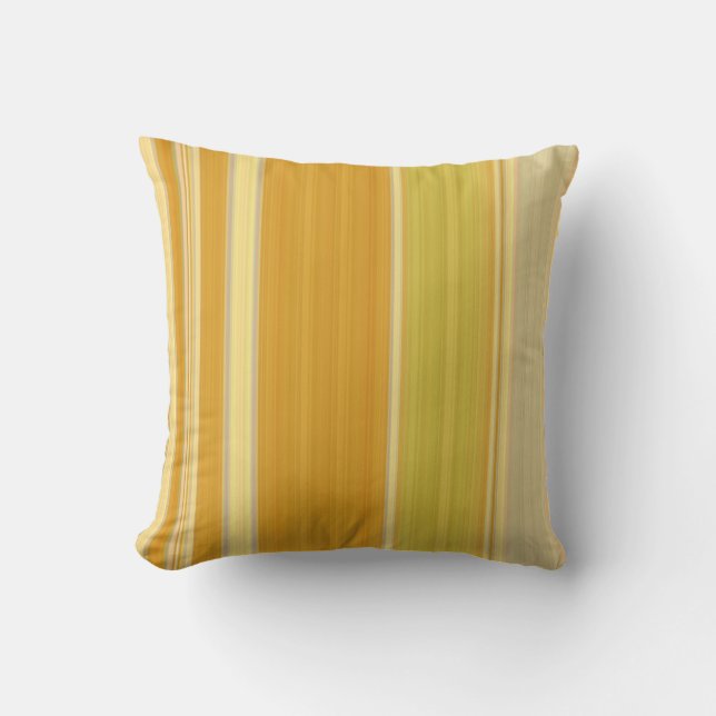 Sunny Yellow Stripes Cushion (Front)