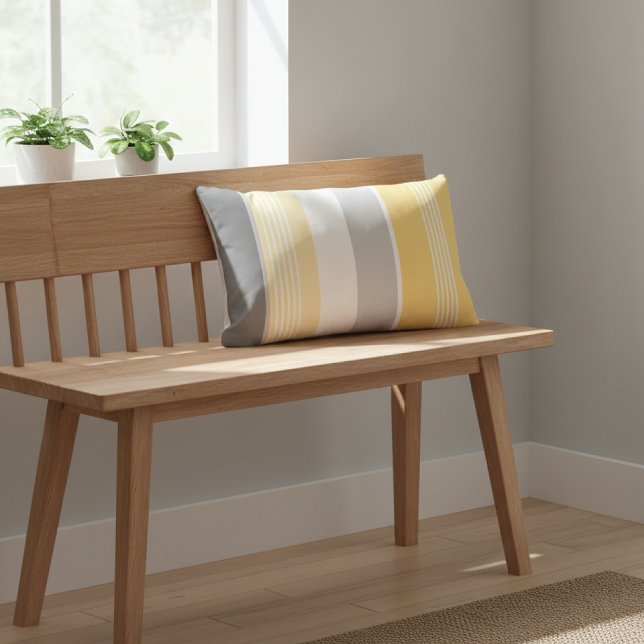 Sunny Yellow Stripes Lumbar Cushion (Creator Uploaded)