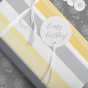 Sunny Yellow Stripes Wrapping Paper