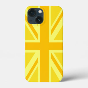 Sunny Yellow Union Jack British Flag Decor iPhone 13 Mini Case