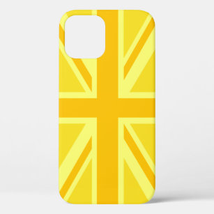 Sunny Yellow Union Jack British Flag Decor iPhone 12 Pro Case
