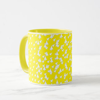 Sunny Yellow White Trees Combo Mug