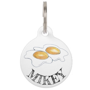 Sunnyside Up Fried Breakfast Eggs Sunny Side Egg Pet Tag