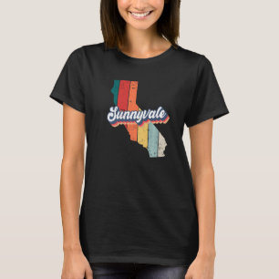 Sunnyvale City Retro Vintage Hometown California P T-Shirt
