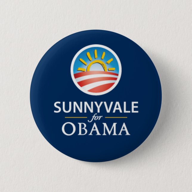 Sunnyvale for Obama Button - Blue (Front)
