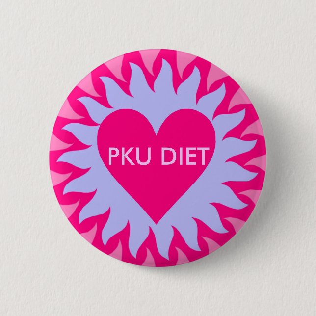 SUNQUEEN.2, PKU DIET 6 CM ROUND BADGE (Front)