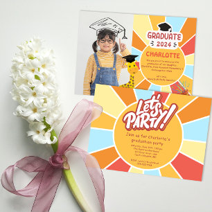 Sunray Kid Preschool Photo Graduation Party Invite