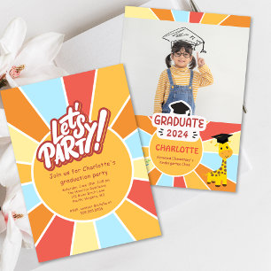 Sunray Kids Elementary Graduation Party Invite