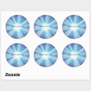 Sunray pattern TEMPLATE Classic Round Sticker